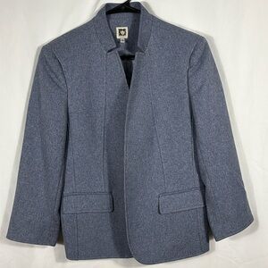 Anne Klein Blue Blazer Blazer Jacket | Size 12
